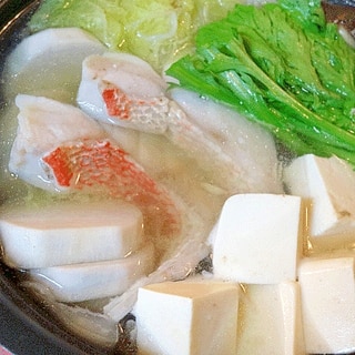 アフターおせち☆　「メヌキと京芋の塩鍋」